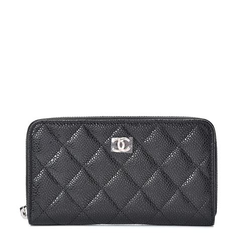 chanel mini zip wallet|Chanel caviar small wallet price.